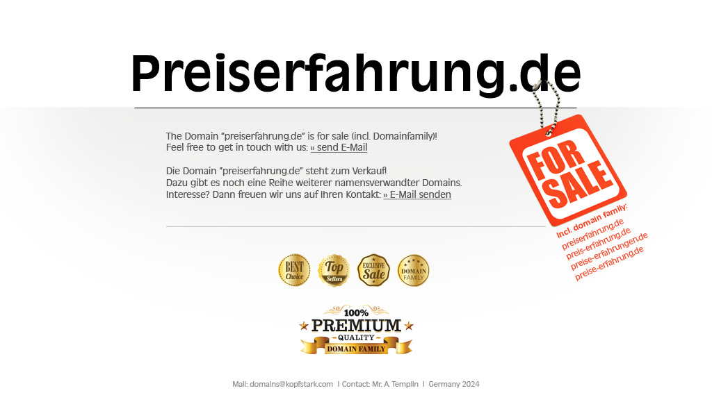 Preierfahrung.de Domain(s) zu verkaufen!